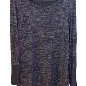Heathered Navy Long Sleeve Top